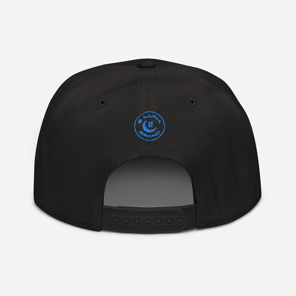 Boné Trucker "213" | Otto Cap 125-978 | E Luna SELECT Tricrest 3 Fio Aqua/Teal Logos na Frente, Lateral Esquerda e Parte de Trás