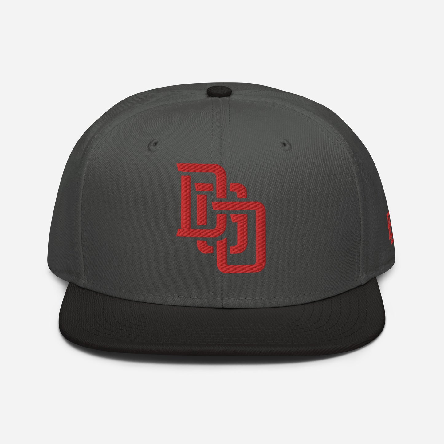 "DGO" Snapback | Otto Cap 125-978 | E Luna Brand ESSENTIAL Duocrest 2 Red Thread Logos: Front & Left