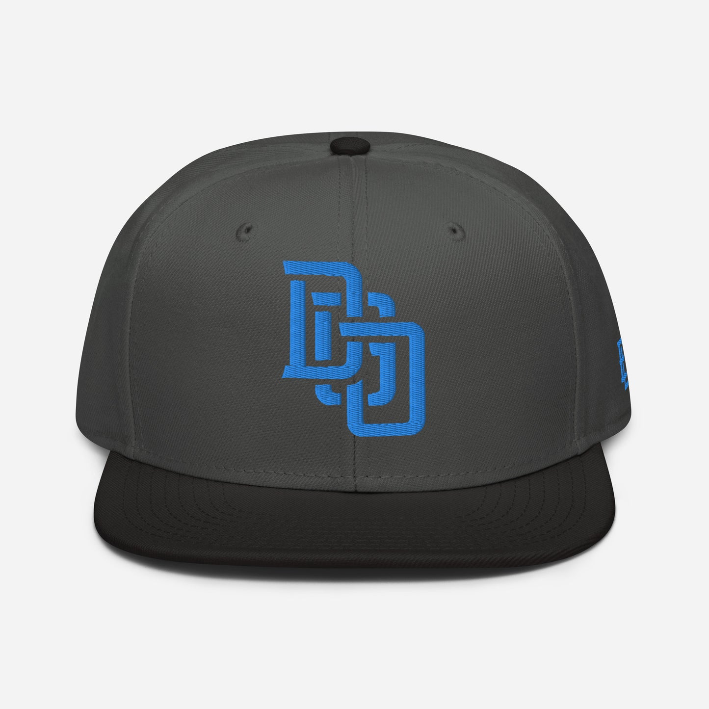 "DGO" Snapback | Otto Cap 125-978 | E Luna Brand ESSENTIAL Duocrest 2 Aqua/Teal Thread Logos: Front & Left