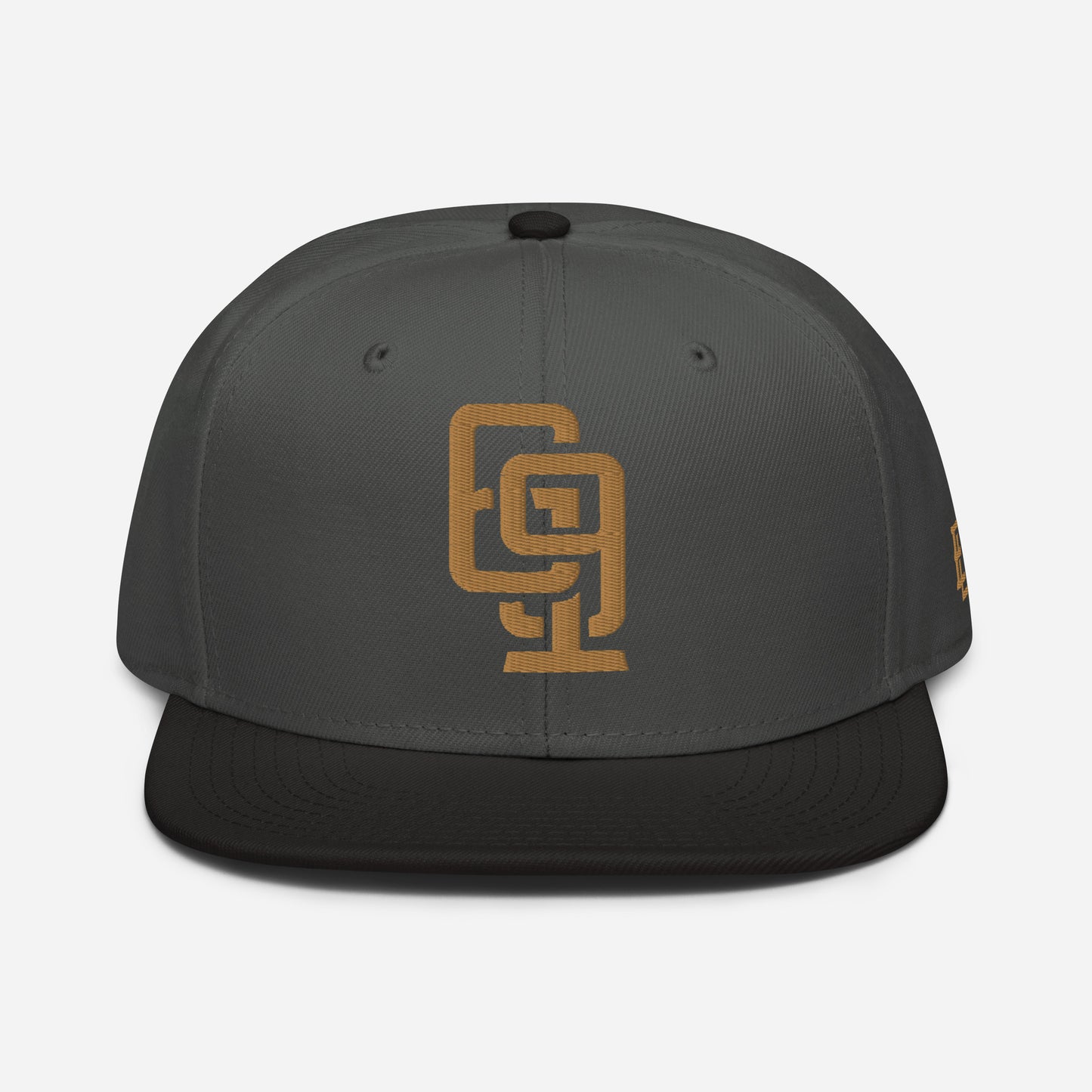 "619" Snapback Otto Cap | E Luna Brand ESSENTIAL | 2 Old Gold Thread Logos