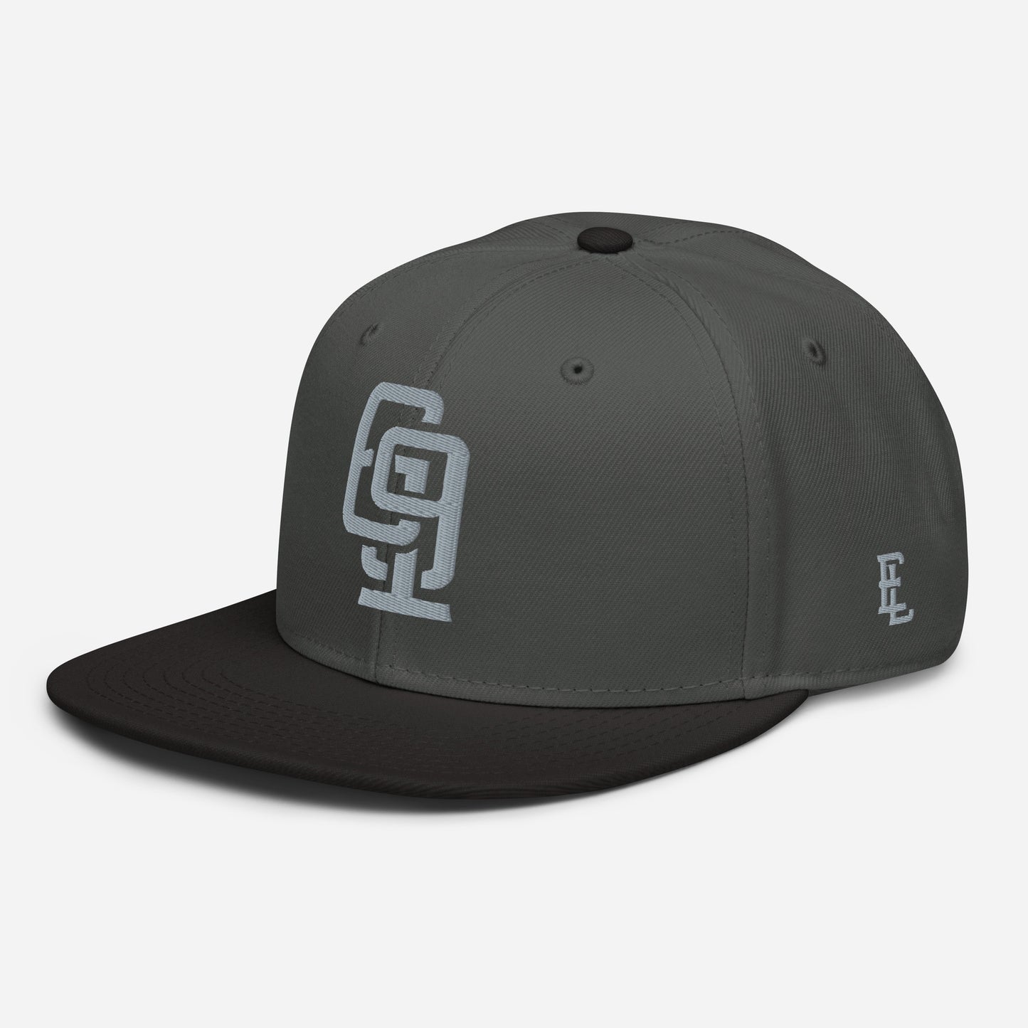 "619" Snapback Otto Cap | E Luna Brand ESSENTIAL | 2 Grey Thread Logos