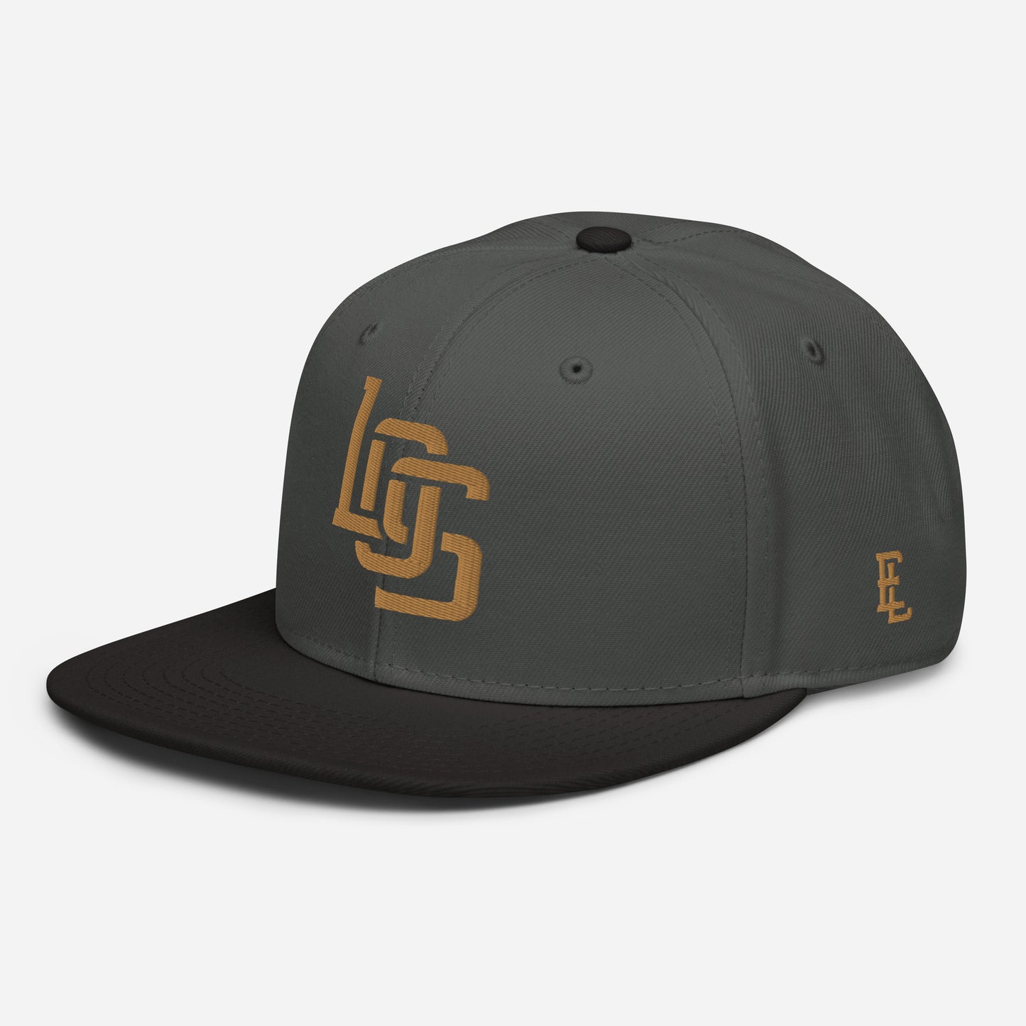 "LOS" Snapback | E Luna Brand ESSENTIAL | 2 Old Gold Thread Logos