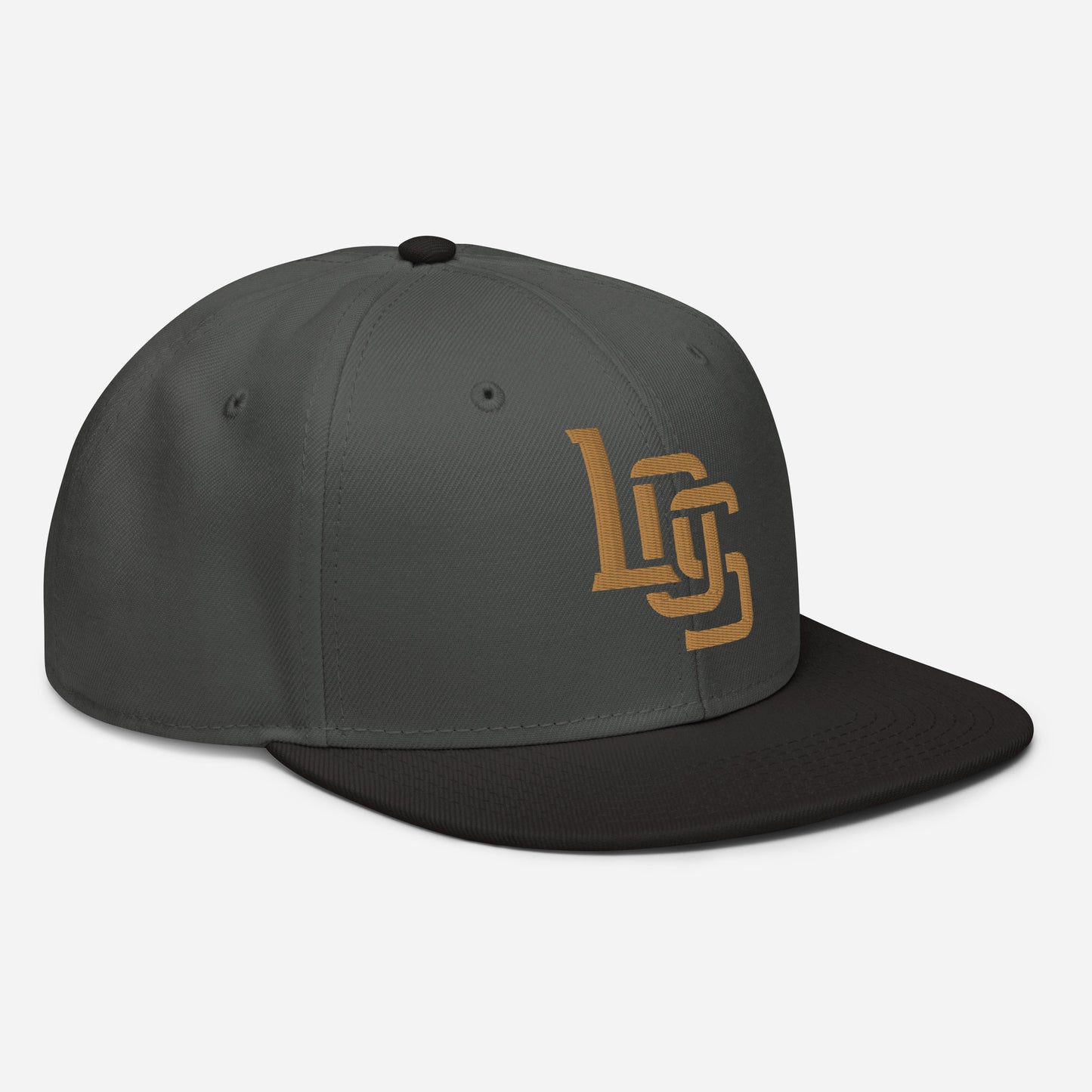 "LOS" Snapback | E Luna Brand ESSENTIAL | 2 Old Gold Thread Logos