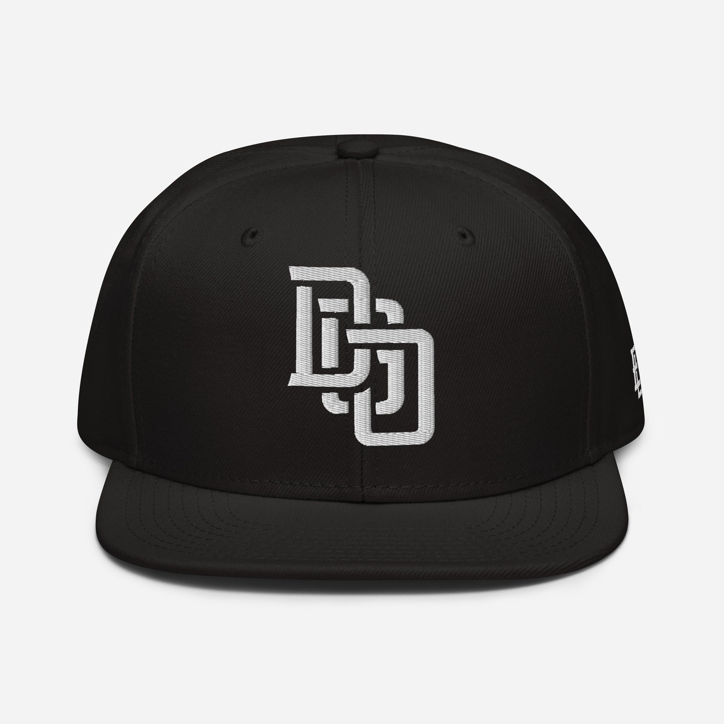"DGO" Snapback | Otto Cap 125-978 | E Luna Brand ESSENTIAL Duocrest 2 White Thread Logos: Front & Left