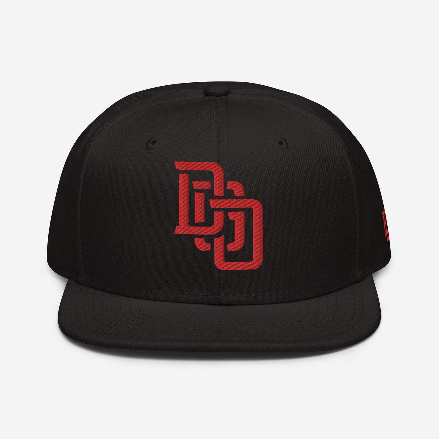 "DGO" Snapback | Otto Cap 125-978 | E Luna Brand ESSENTIAL Duocrest 2 Red Thread Logos: Front & Left