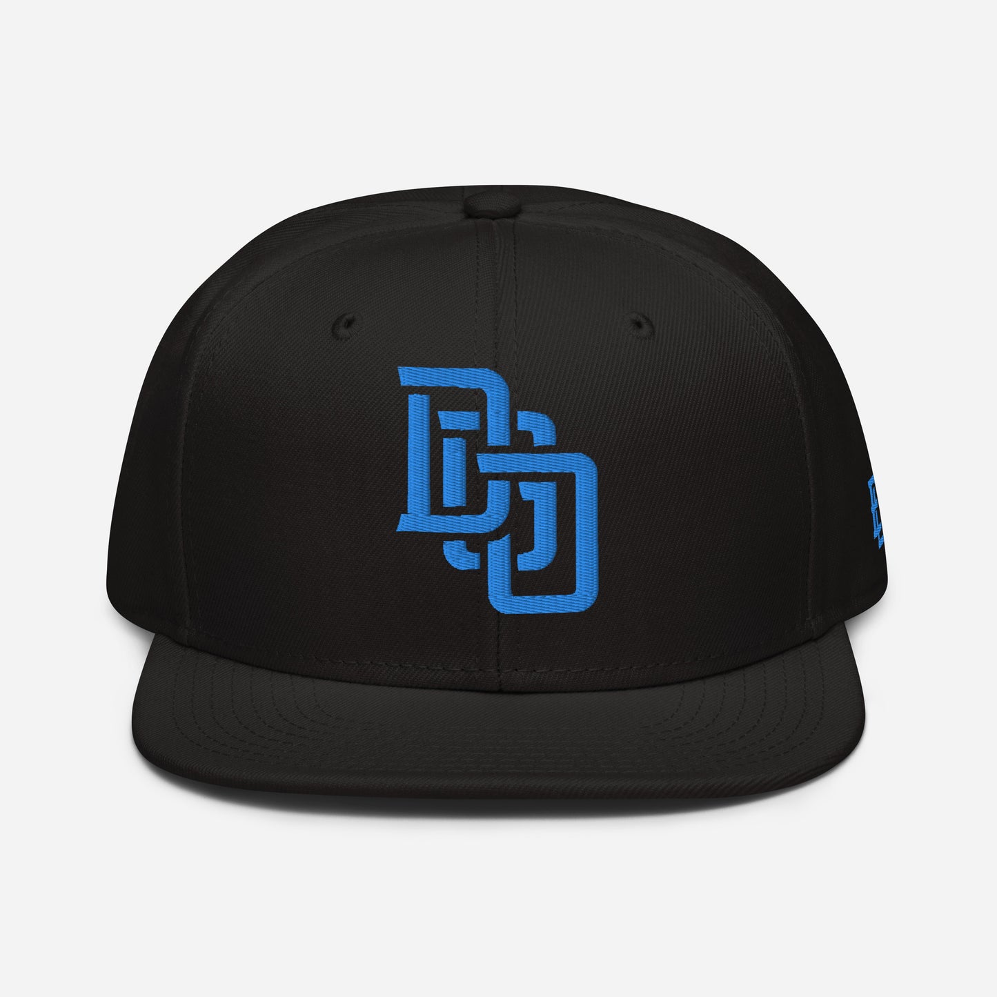 "DGO" Snapback | Otto Cap 125-978 | E Luna Brand ESSENTIAL Duocrest 2 Aqua/Teal Thread Logos: Front & Left
