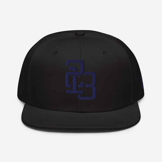 "213" Snapback | Otto Cap 125-978 | E Luna SELECT Tricrest 3 Navy Thread Front, Left Side & Back Logos