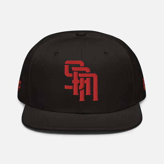 "SAN" Snapback | E Luna Brand PREMIUM | 4 Red Thread Logos | 3D Puff Edition