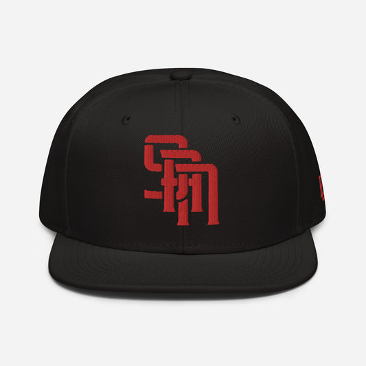 "SAN" Snapback | E Luna Brand SELECT | 3 Red Thread Logos | 3D Puff Edition