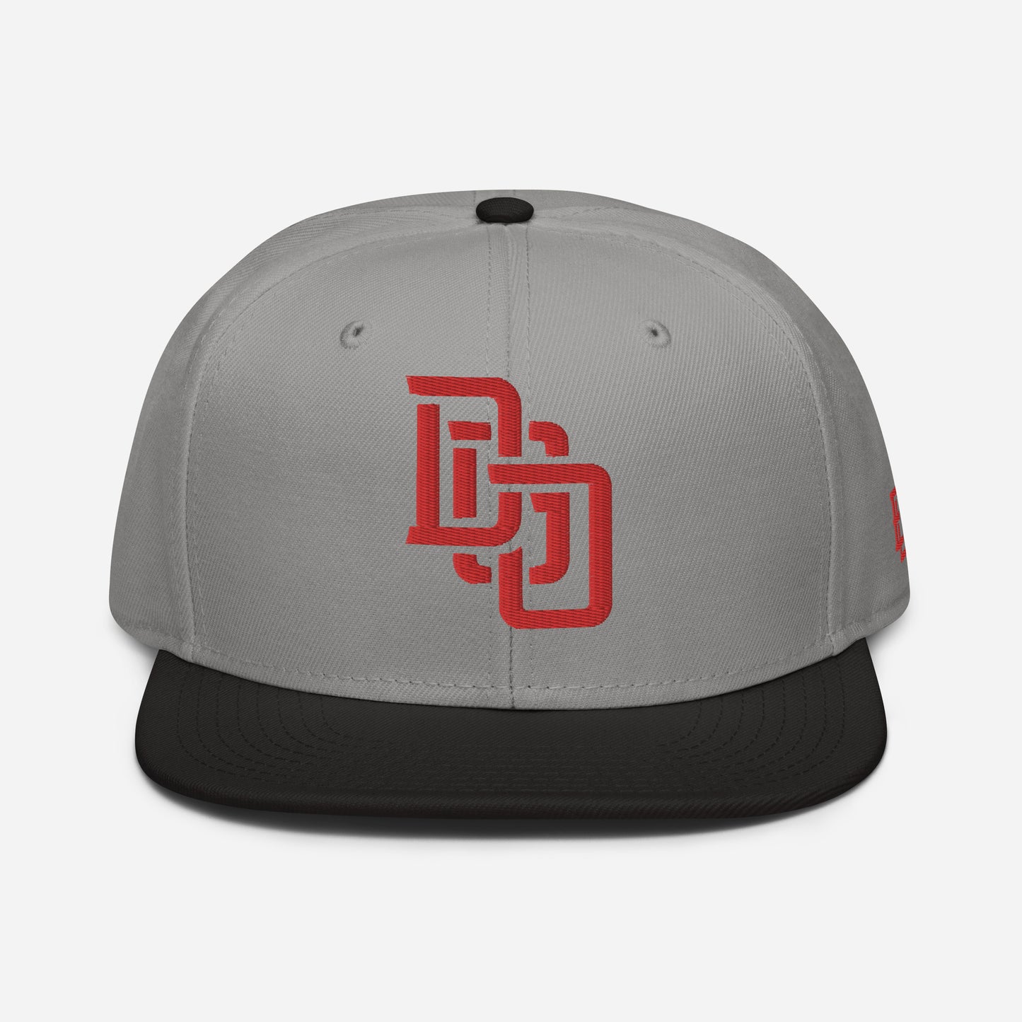 "DGO" Snapback | Otto Cap 125-978 | E Luna Brand ESSENTIAL Duocrest 2 Red Thread Logos: Front & Left