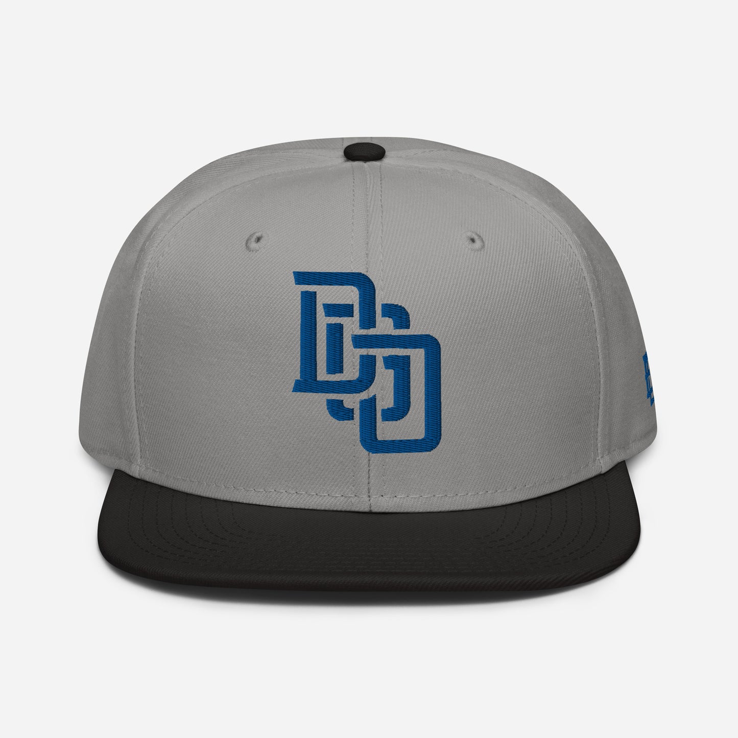 "DGO" Snapback | Otto Cap 125-978 | E Luna Brand ESSENTIAL Duocrest 2 Royal Thread Logos: Front & Left