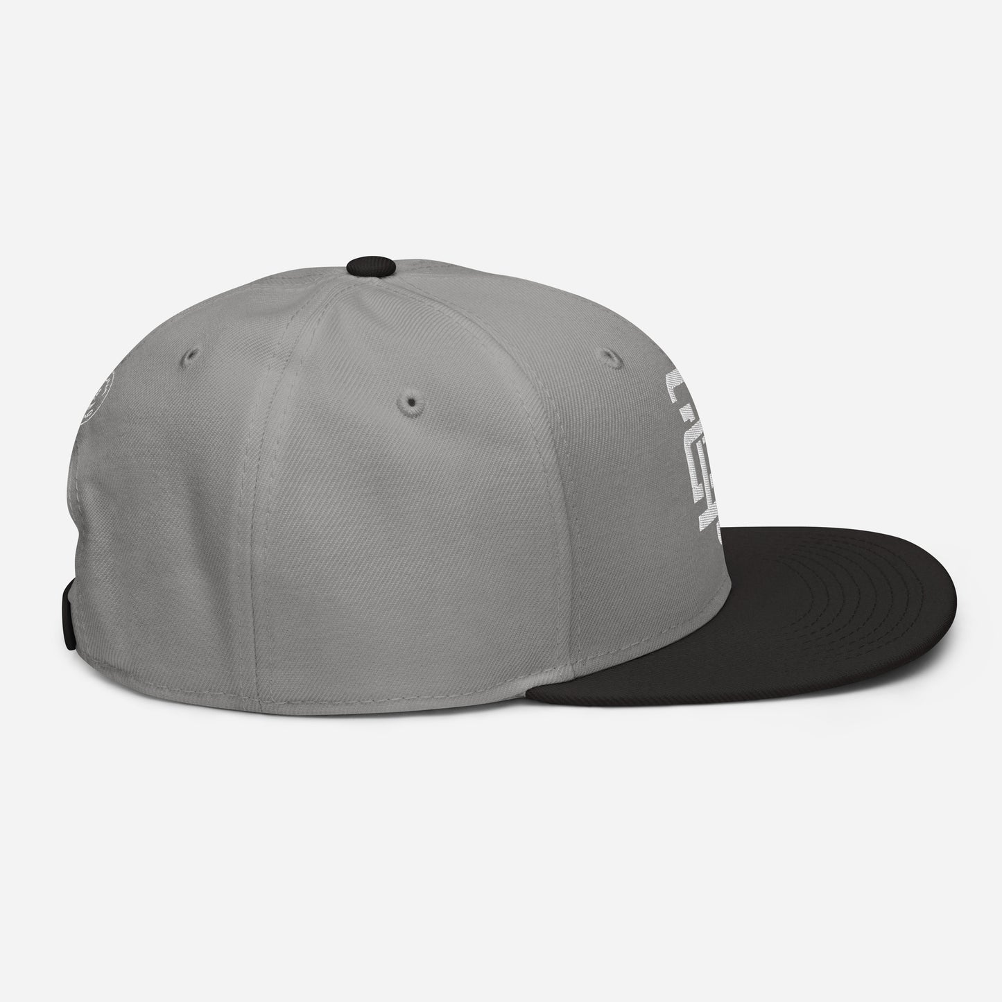 "213" Snapback | Otto Cap 125-978 | E Luna SELECT Tricrest 3 White Thread Front, Left Side & Back Logos
