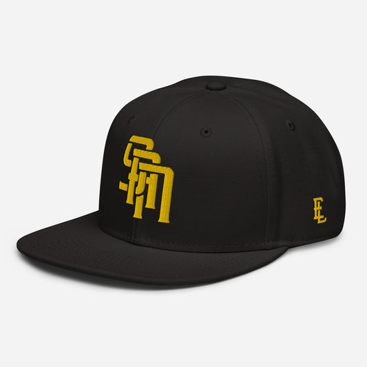 "SAN" Snapback | E Luna Brand PREMIUM | 4 Gold Thread Logos | 3D Puff Edition