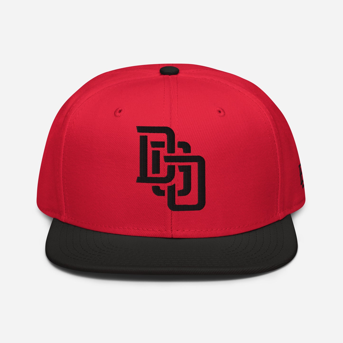 "DGO" Snapback | Otto Cap 125-978 | E Luna Brand ESSENTIAL Duocrest 2 Black Thread Logos: Front & Left