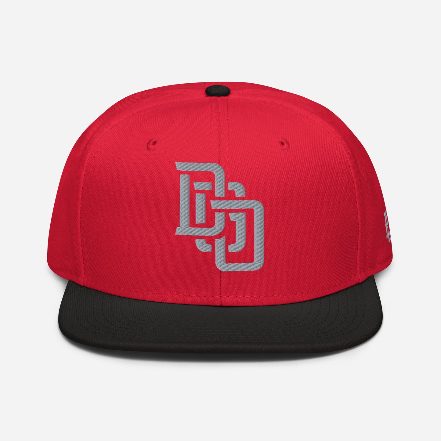 "DGO" Snapback | Otto Cap 125-978 | E Luna Brand ESSENTIAL Duocrest 2 Grey Thread Logos: Front & Left