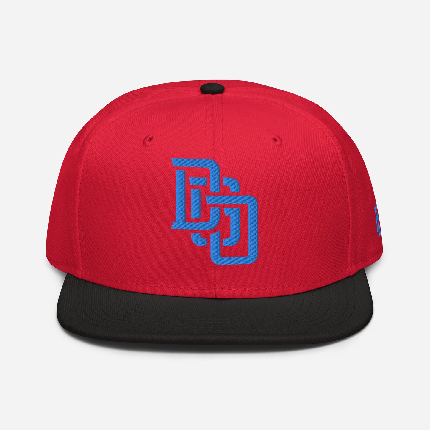 "DGO" Snapback | Otto Cap 125-978 | E Luna Brand ESSENTIAL Duocrest 2 Aqua/Teal Thread Logos: Front & Left
