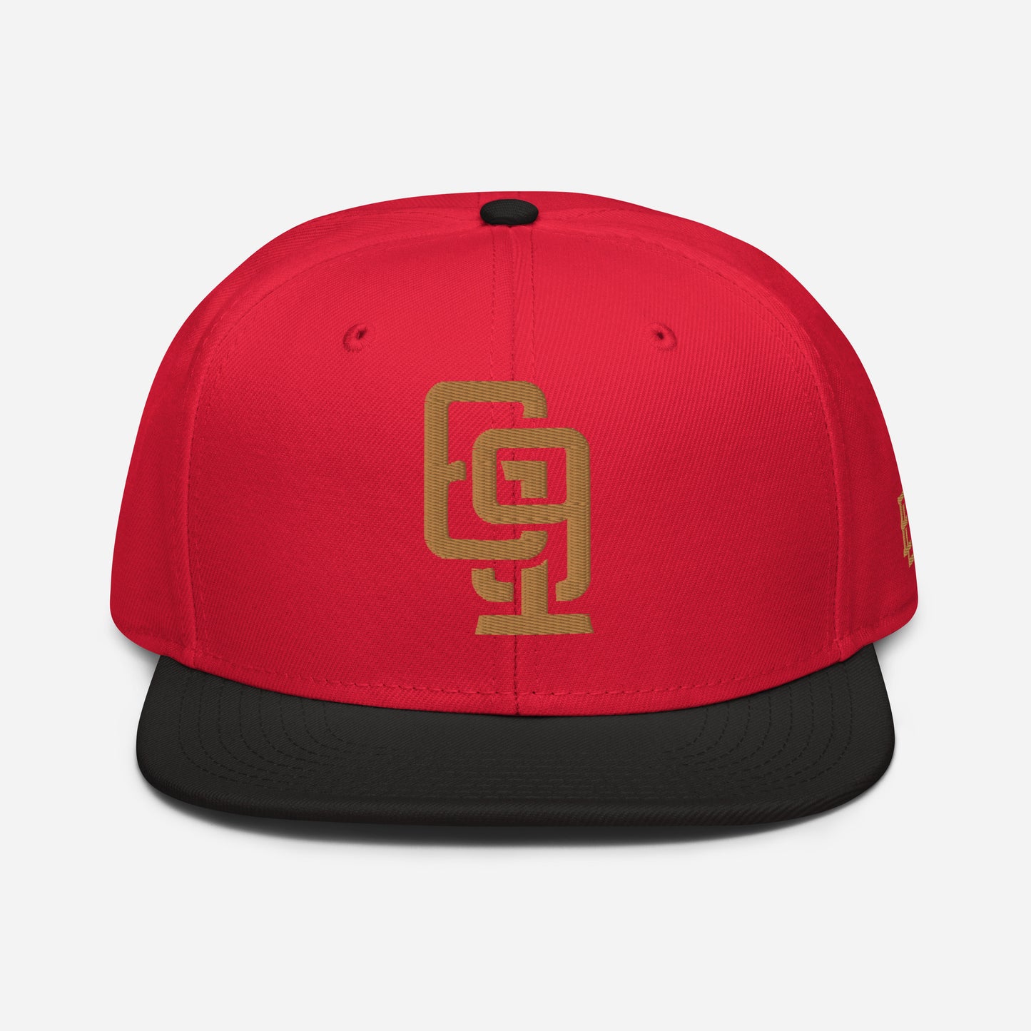 "619" Snapback Otto Cap | E Luna Brand ESSENTIAL | 2 Old Gold Thread Logos