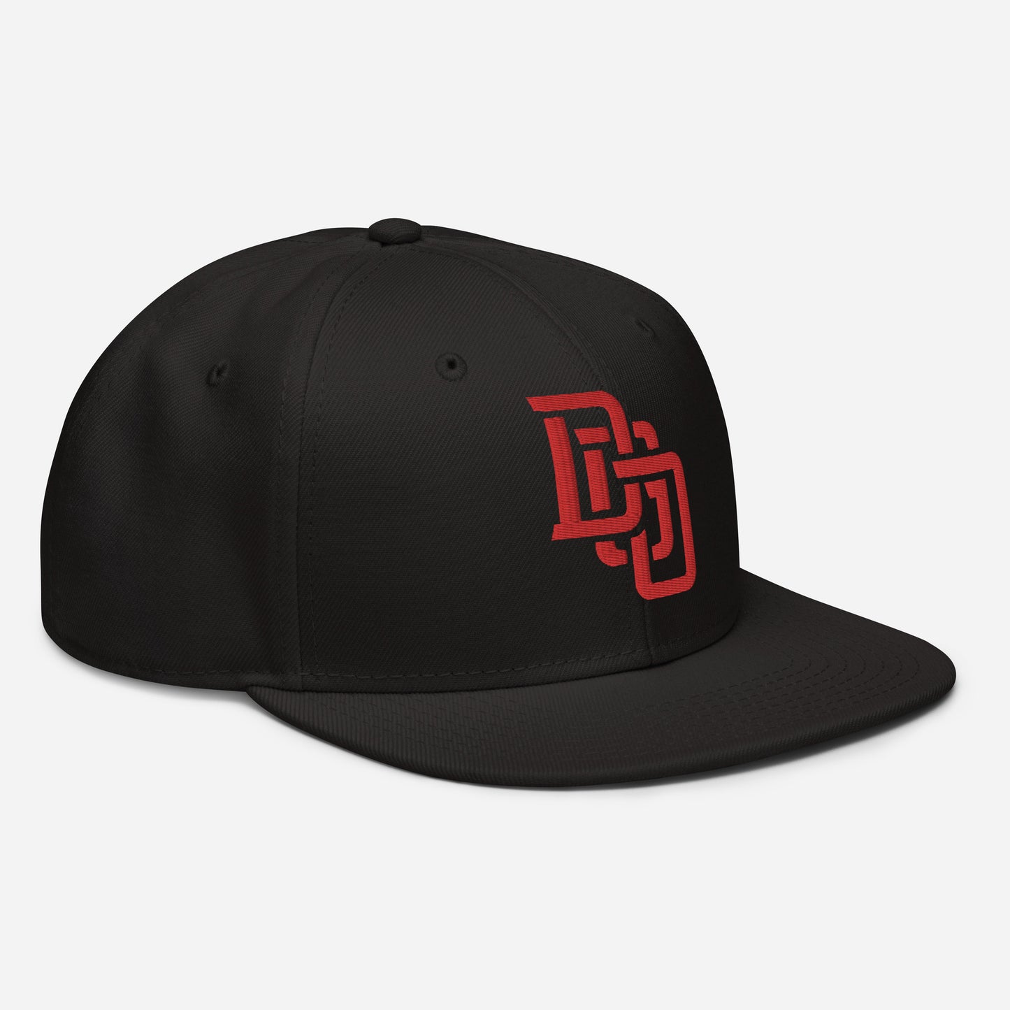 "DGO" Snapback | Otto Cap 125-978 | E Luna Brand ESSENTIAL Duocrest 2 Red Thread Logos: Front & Left