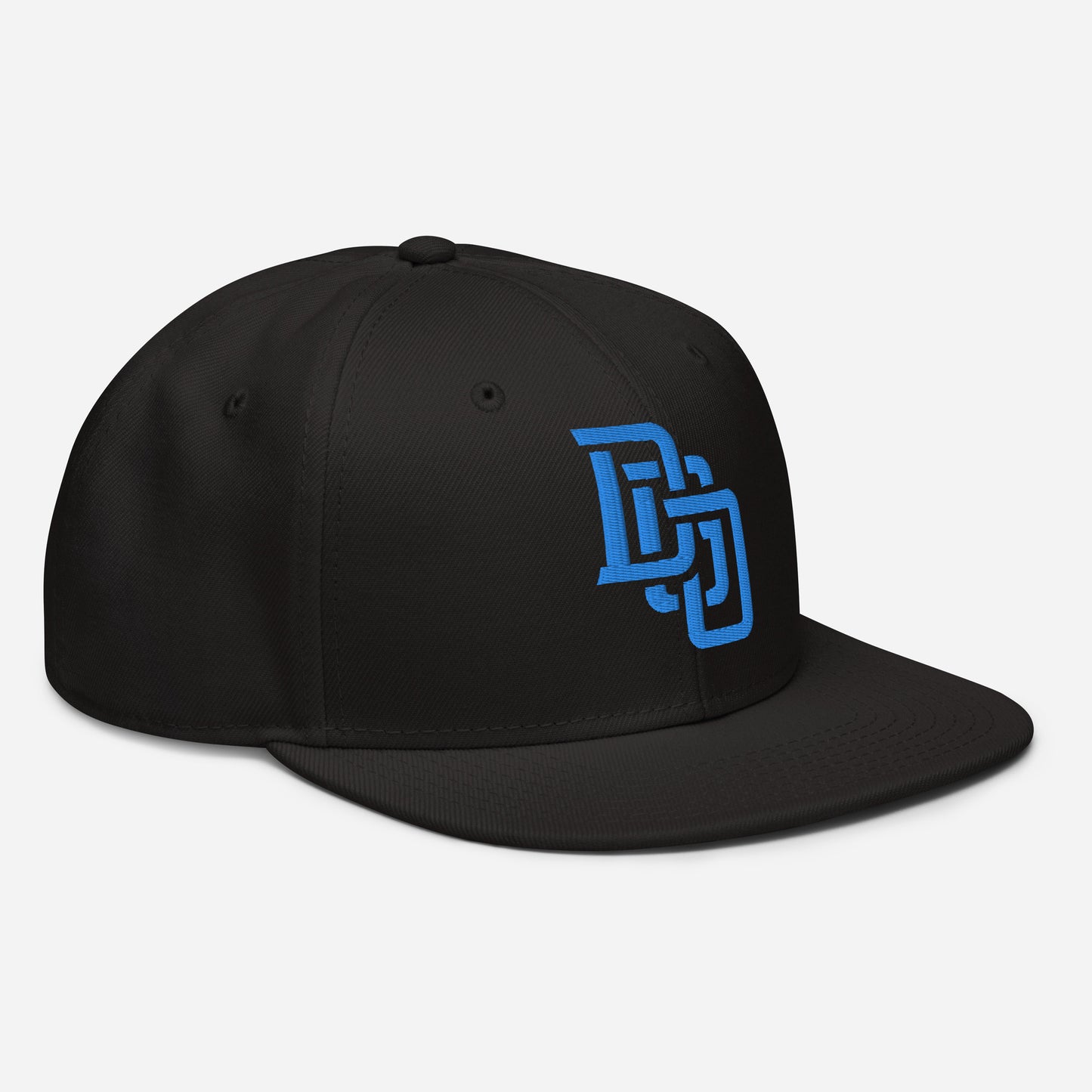 "DGO" Snapback | Otto Cap 125-978 | E Luna Brand ESSENTIAL Duocrest 2 Aqua/Teal Thread Logos: Front & Left