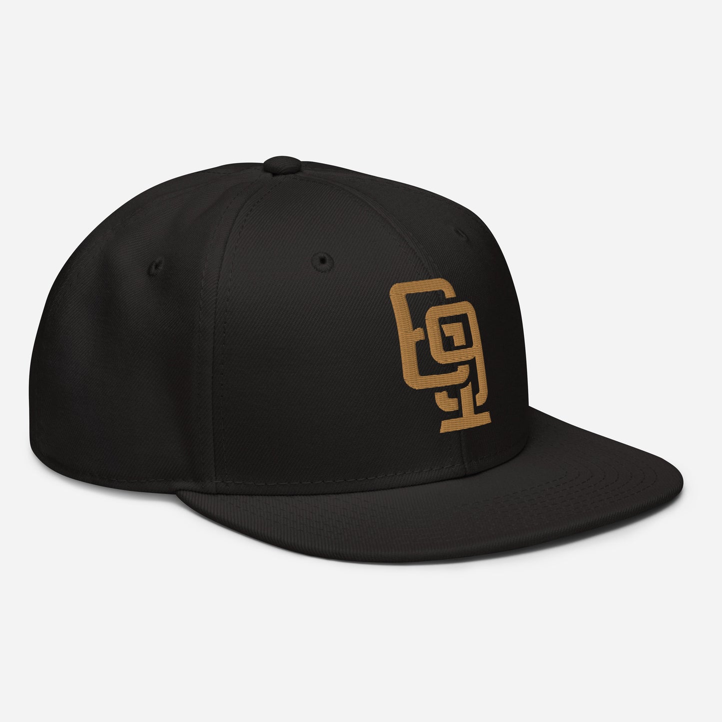 "619" Snapback Otto Cap | E Luna Brand ESSENTIAL | 2 Old Gold Thread Logos