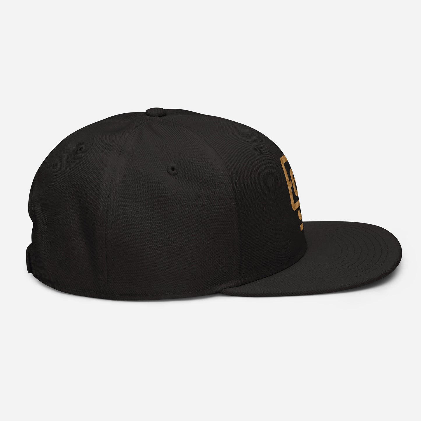 "619" Snapback Otto Cap | E Luna Brand ESSENTIAL | 2 Old Gold Thread Logos