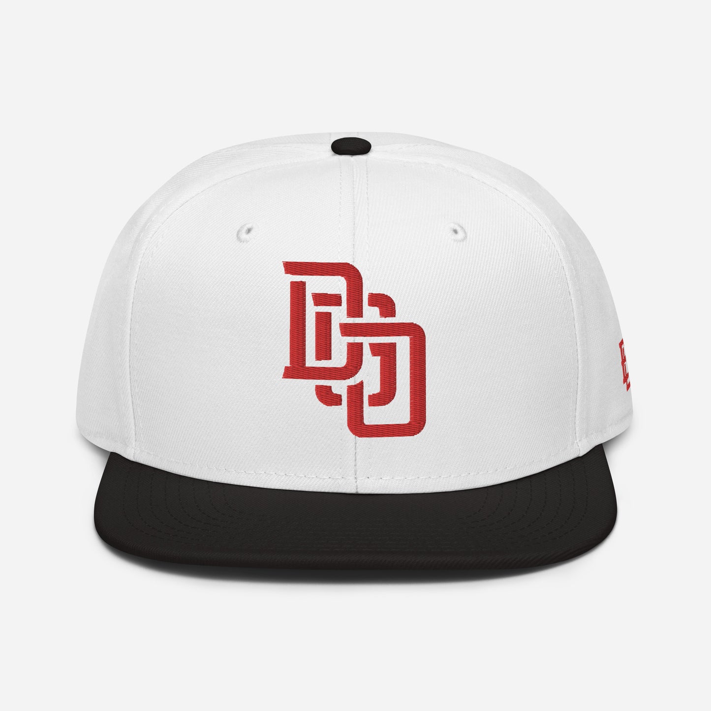 "DGO" Snapback | Otto Cap 125-978 | E Luna Brand ESSENTIAL Duocrest 2 Red Thread Logos: Front & Left