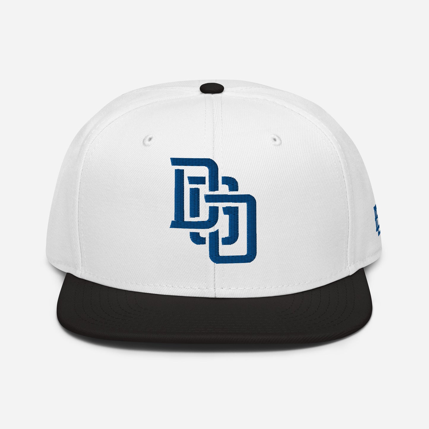 "DGO" Snapback | Otto Cap 125-978 | E Luna Brand ESSENTIAL Duocrest 2 Royal Thread Logos: Front & Left