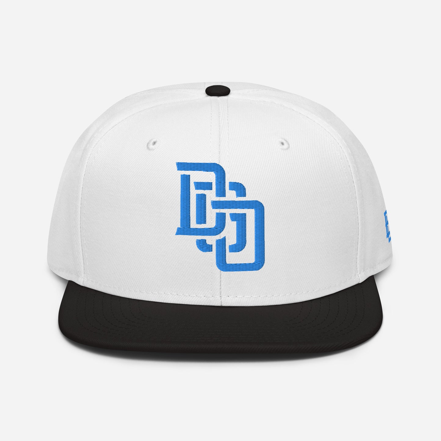 "DGO" Snapback | Otto Cap 125-978 | E Luna Brand ESSENTIAL Duocrest 2 Aqua/Teal Thread Logos: Front & Left