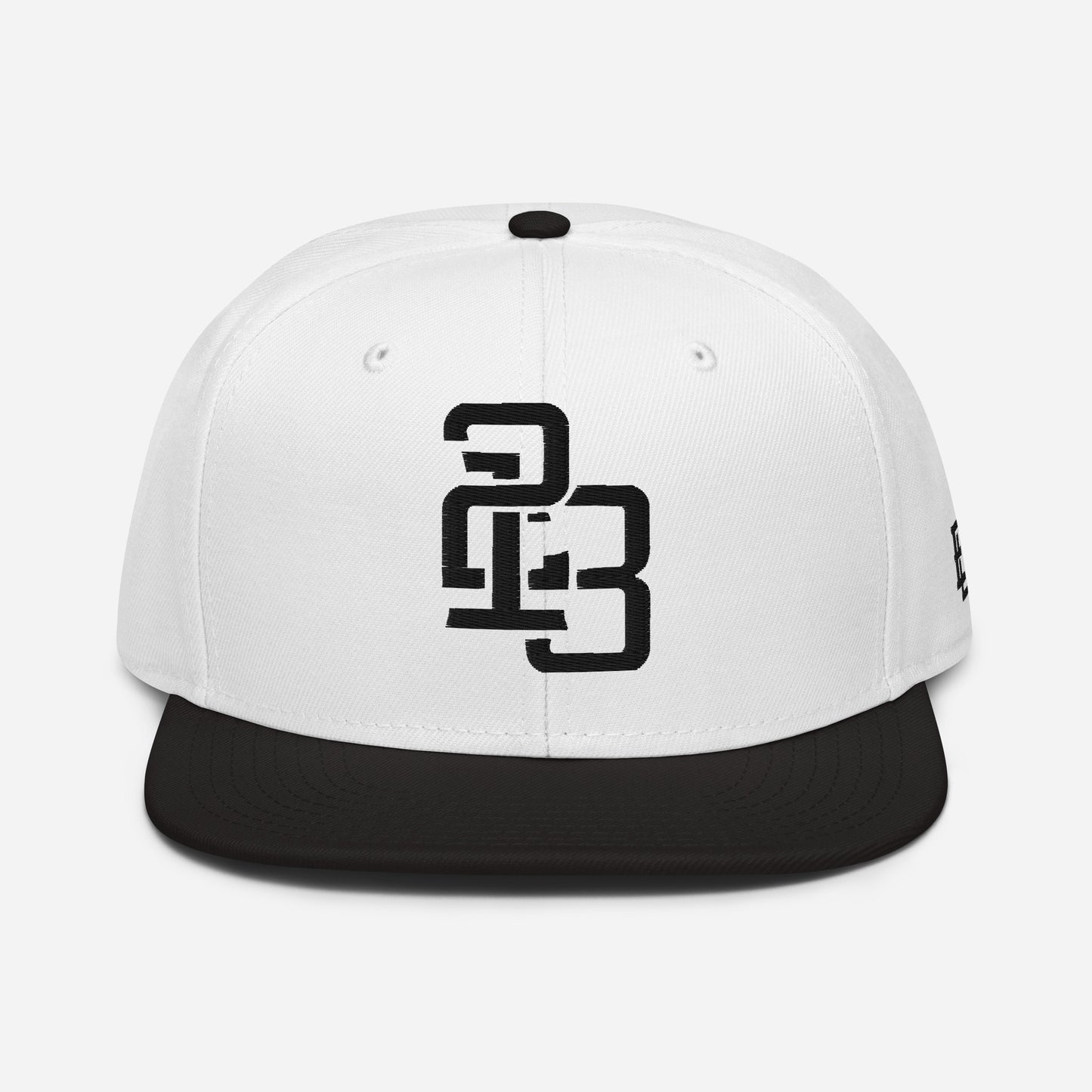 "213" Snapback | Otto Cap 125-978 | E Luna SELECT Tricrest 3 Black Thread Front, Left Side & Back Logos