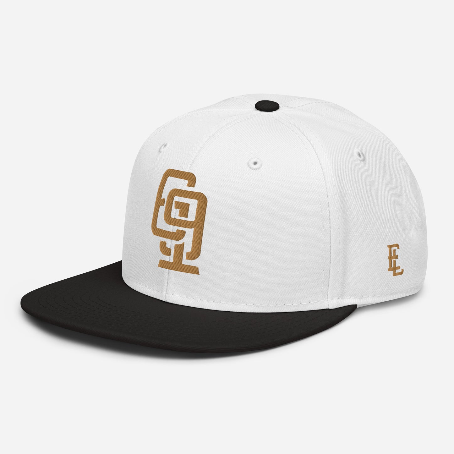 "619" Snapback Otto Cap | E Luna Brand ESSENTIAL | 2 Old Gold Thread Logos