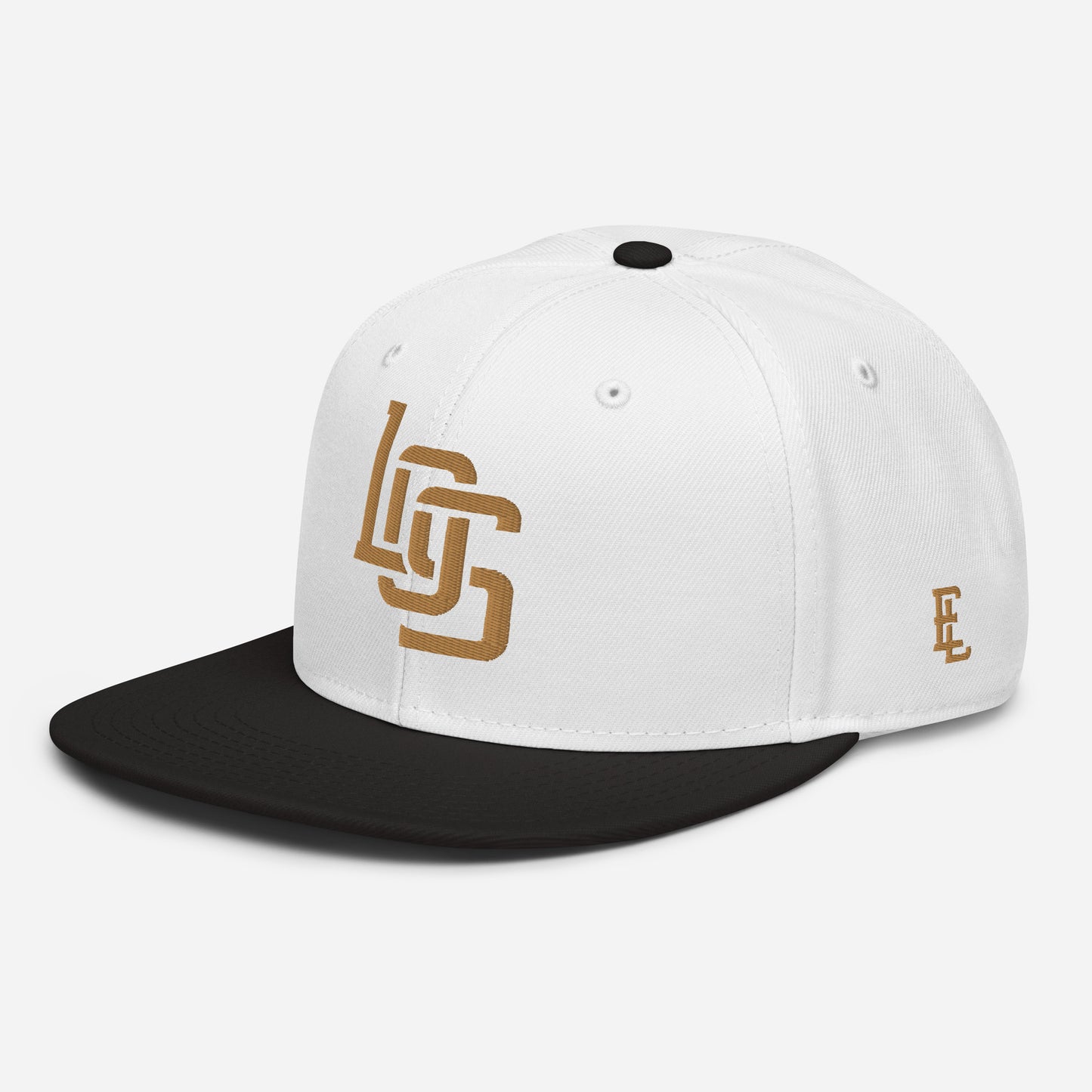 "LOS" Snapback | E Luna Brand ESSENTIAL | 2 Old Gold Thread Logos