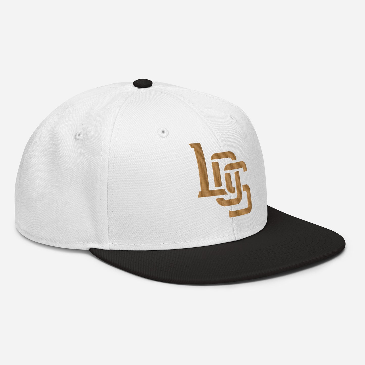 "LOS" Snapback | E Luna Brand ESSENTIAL | 2 Old Gold Thread Logos