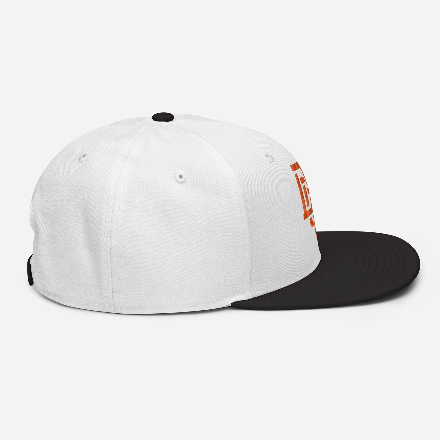 "DGO" Snapback | Otto Cap 125-978 | E Luna Brand ESSENTIAL Duocrest 2 Orange Thread Logos: Front & Left