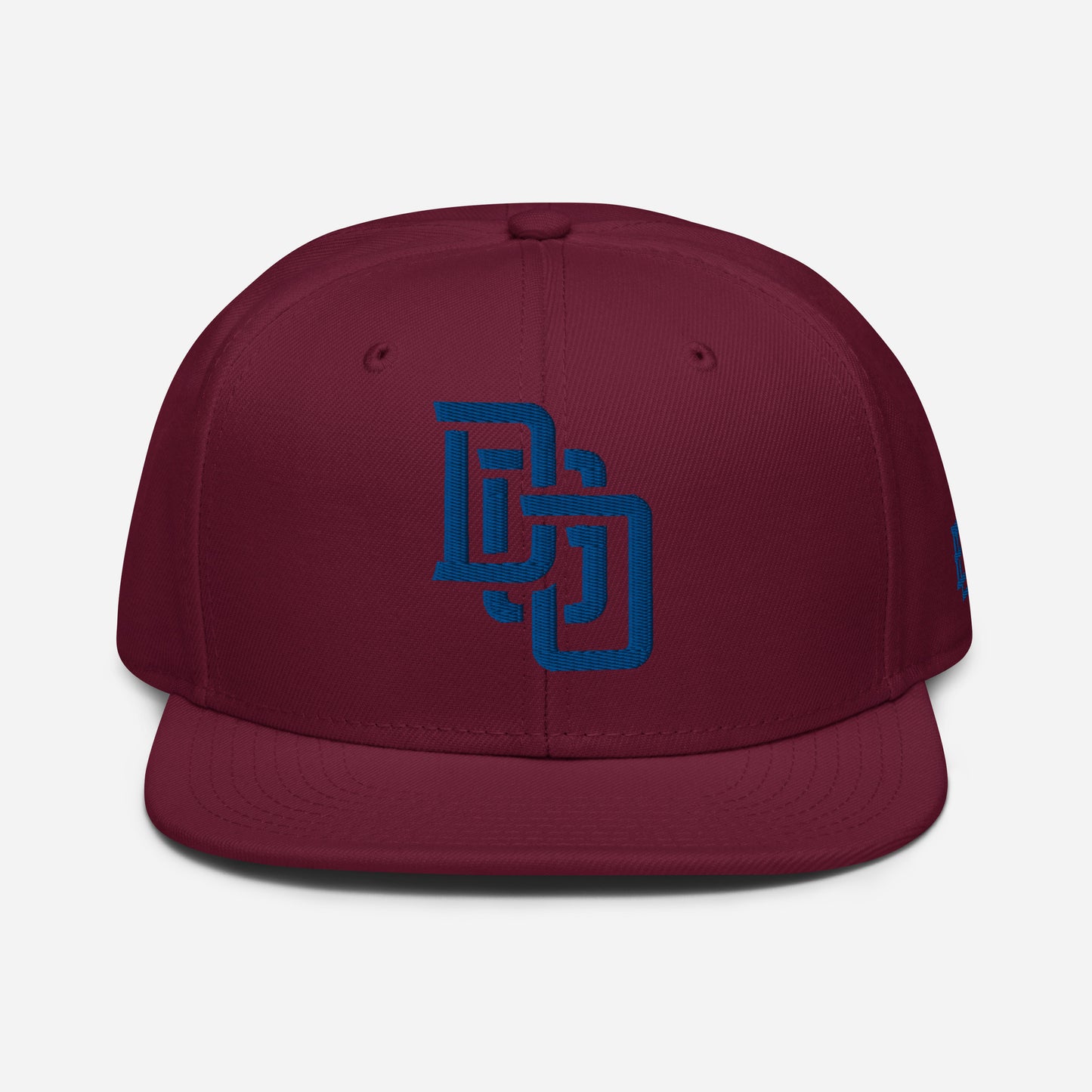 "DGO" Snapback | Otto Cap 125-978 | E Luna Brand ESSENTIAL Duocrest 2 Royal Thread Logos: Front & Left