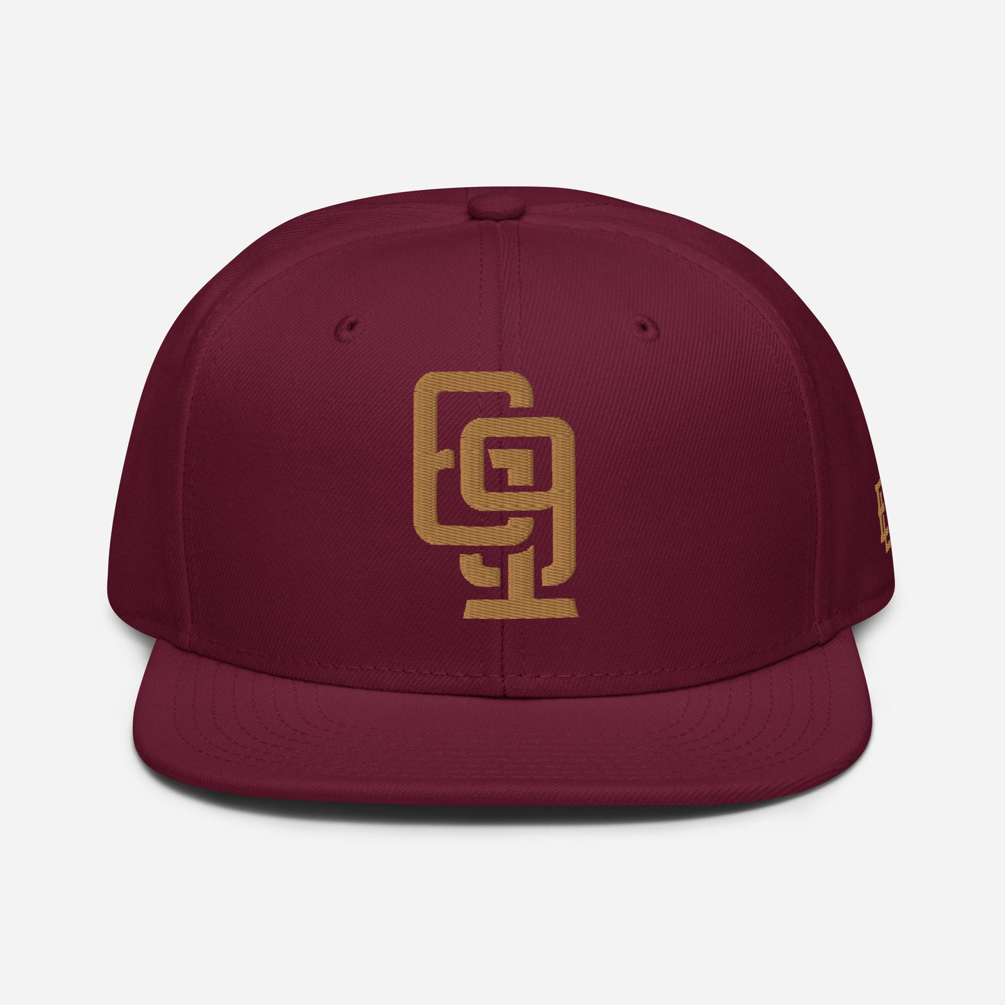 "619" Snapback Otto Cap | E Luna Brand ESSENTIAL | 2 Old Gold Thread Logos