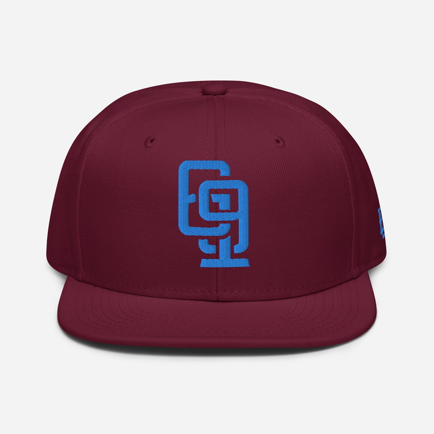 "619" Snapback Otto Cap | E Luna Brand ESSENTIAL | 2 Aqua/Teal Thread Logos