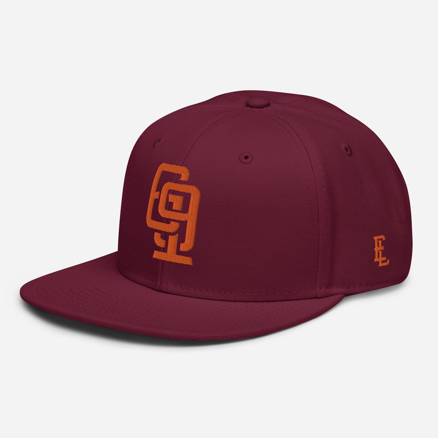 "619" Snapback Otto Cap | E Luna Brand ESSENTIAL | 2 Orange Thread Logos