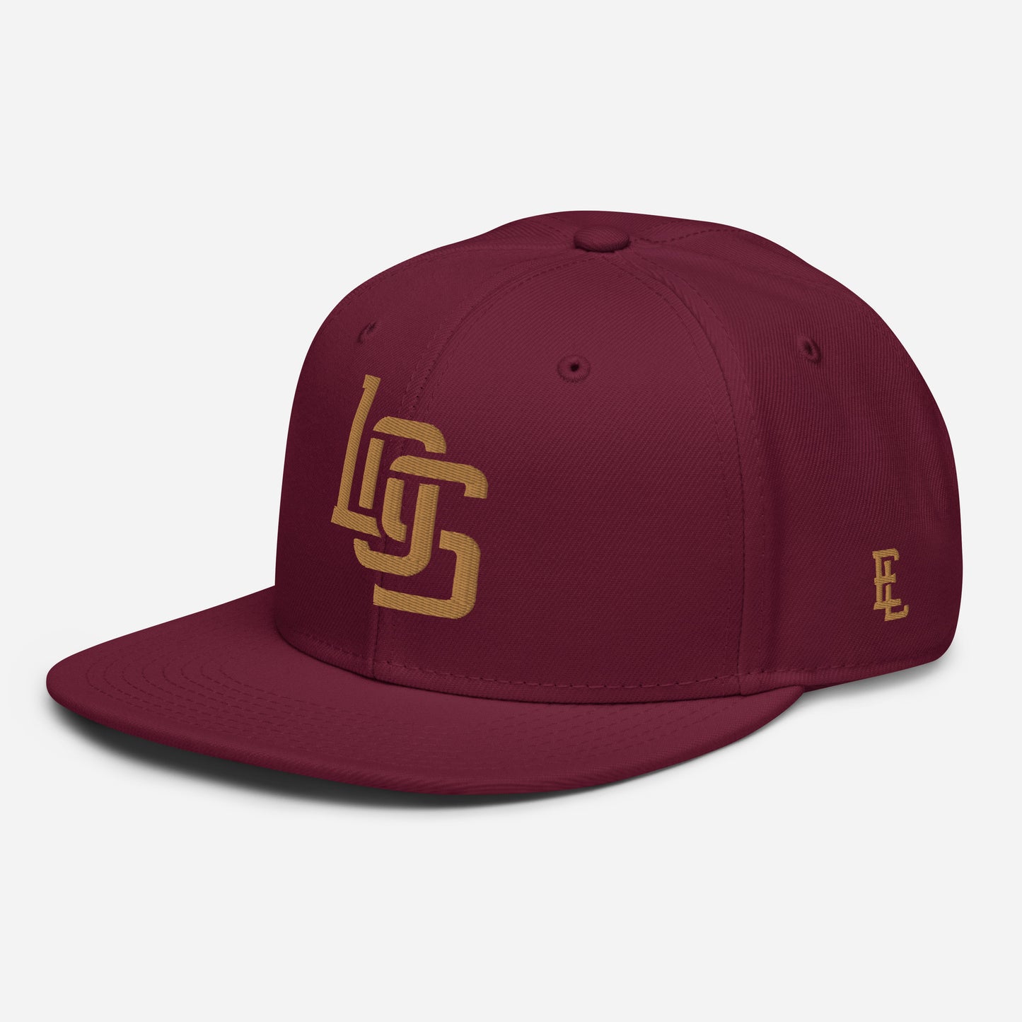 "LOS" Snapback | E Luna Brand ESSENTIAL | 2 Old Gold Thread Logos