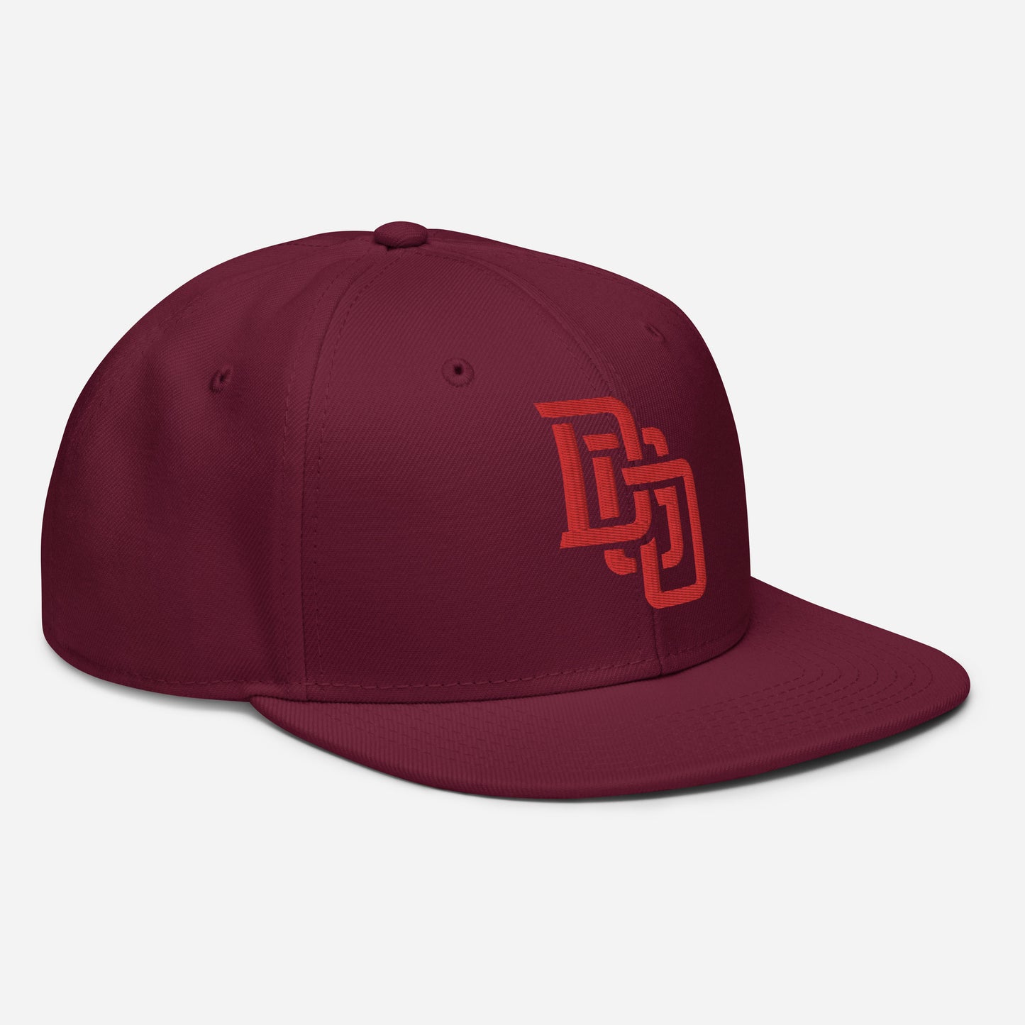 "DGO" Snapback | Otto Cap 125-978 | E Luna Brand ESSENTIAL Duocrest 2 Red Thread Logos: Front & Left