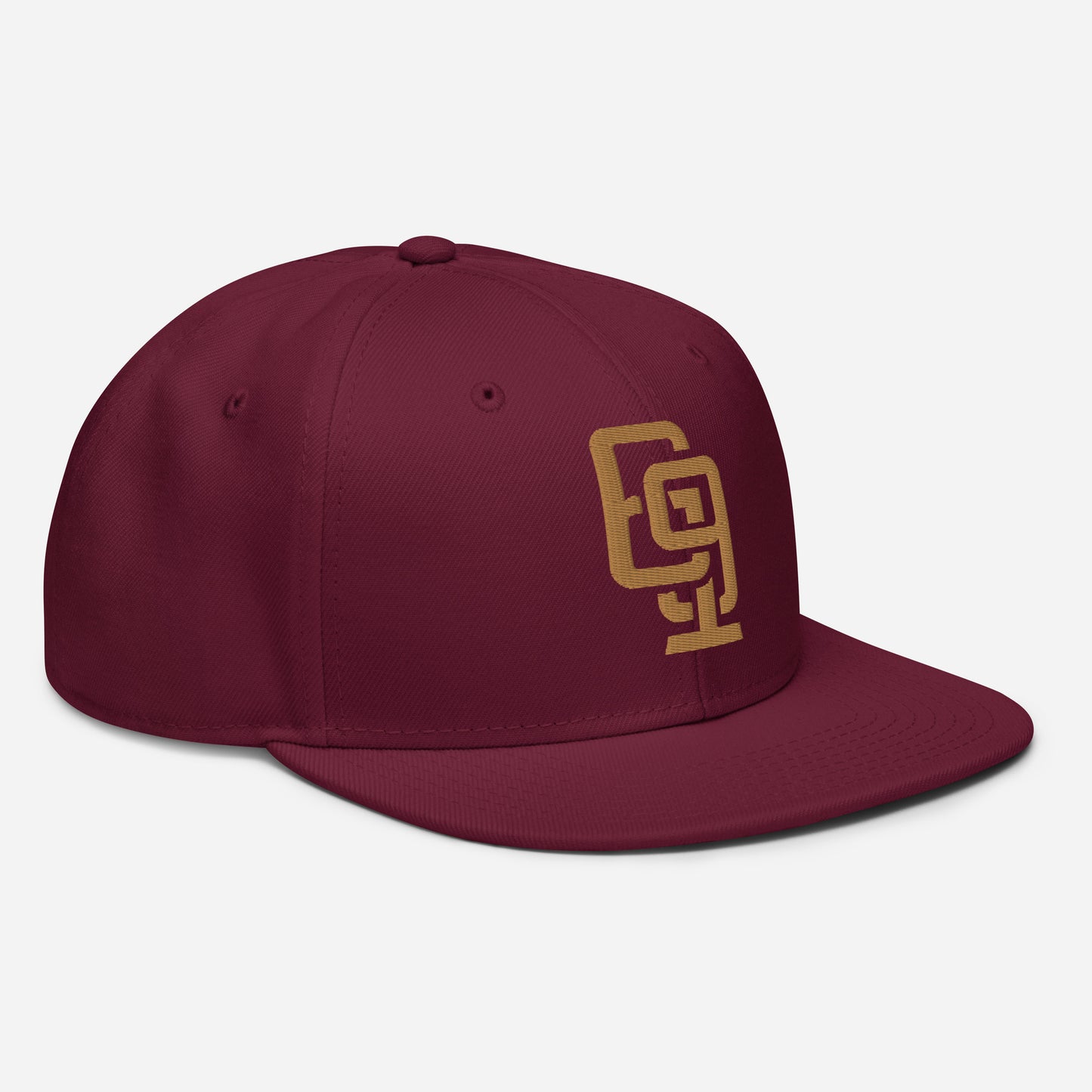 "619" Snapback Otto Cap | E Luna Brand ESSENTIAL | 2 Old Gold Thread Logos