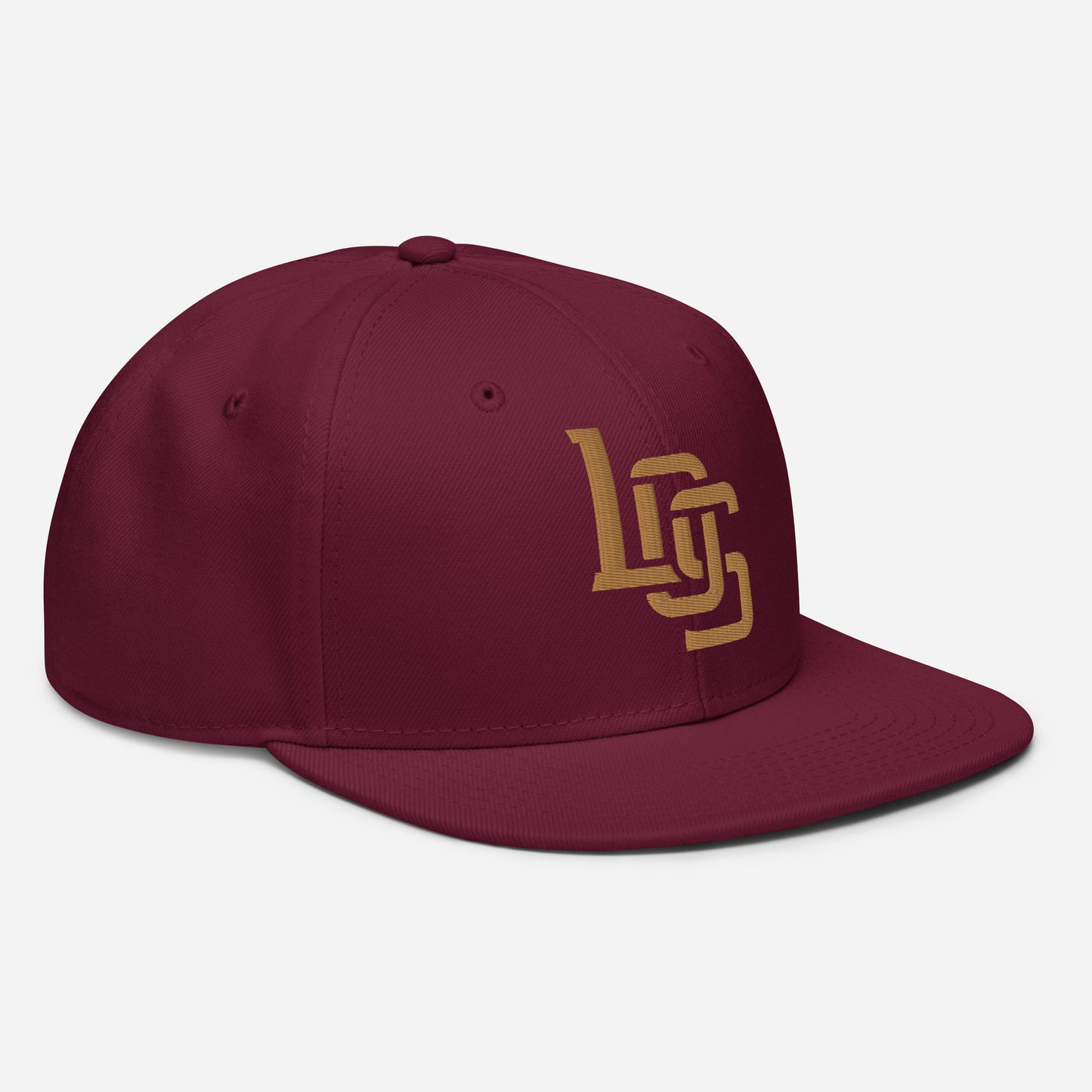 "LOS" Snapback | E Luna Brand ESSENTIAL | 2 Old Gold Thread Logos