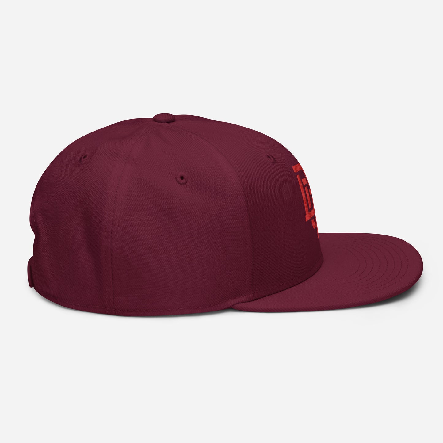 "DGO" Snapback | Otto Cap 125-978 | E Luna Brand ESSENTIAL Duocrest 2 Red Thread Logos: Front & Left