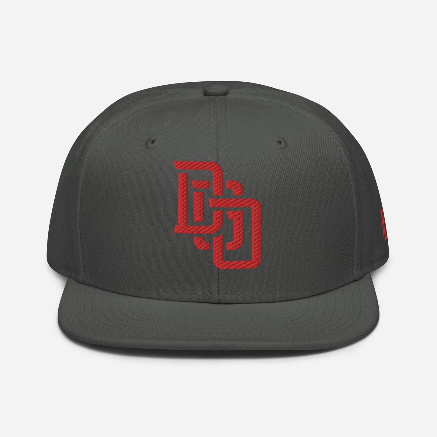 "DGO" Snapback | Otto Cap 125-978 | E Luna Brand ESSENTIAL Duocrest 2 Red Thread Logos: Front & Left