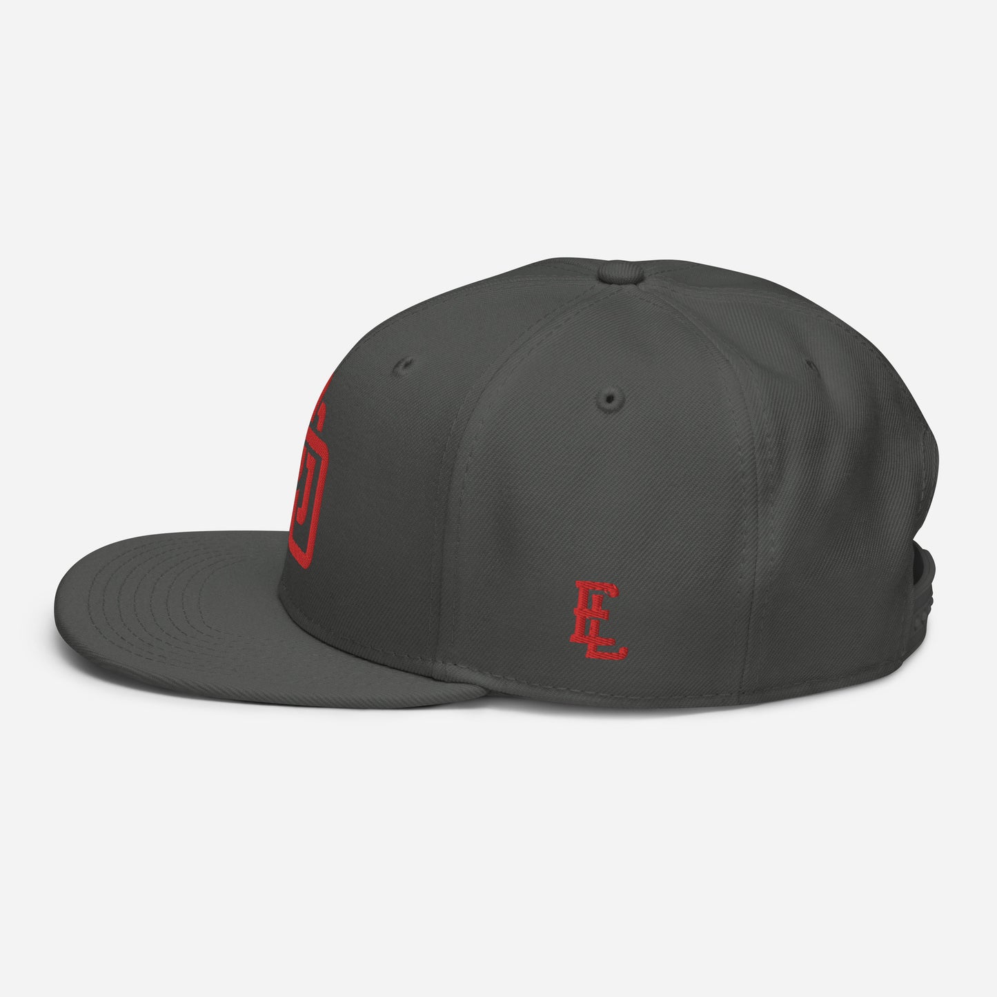 "DGO" Snapback | Otto Cap 125-978 | E Luna Brand ESSENTIAL Duocrest 2 Red Thread Logos: Front & Left