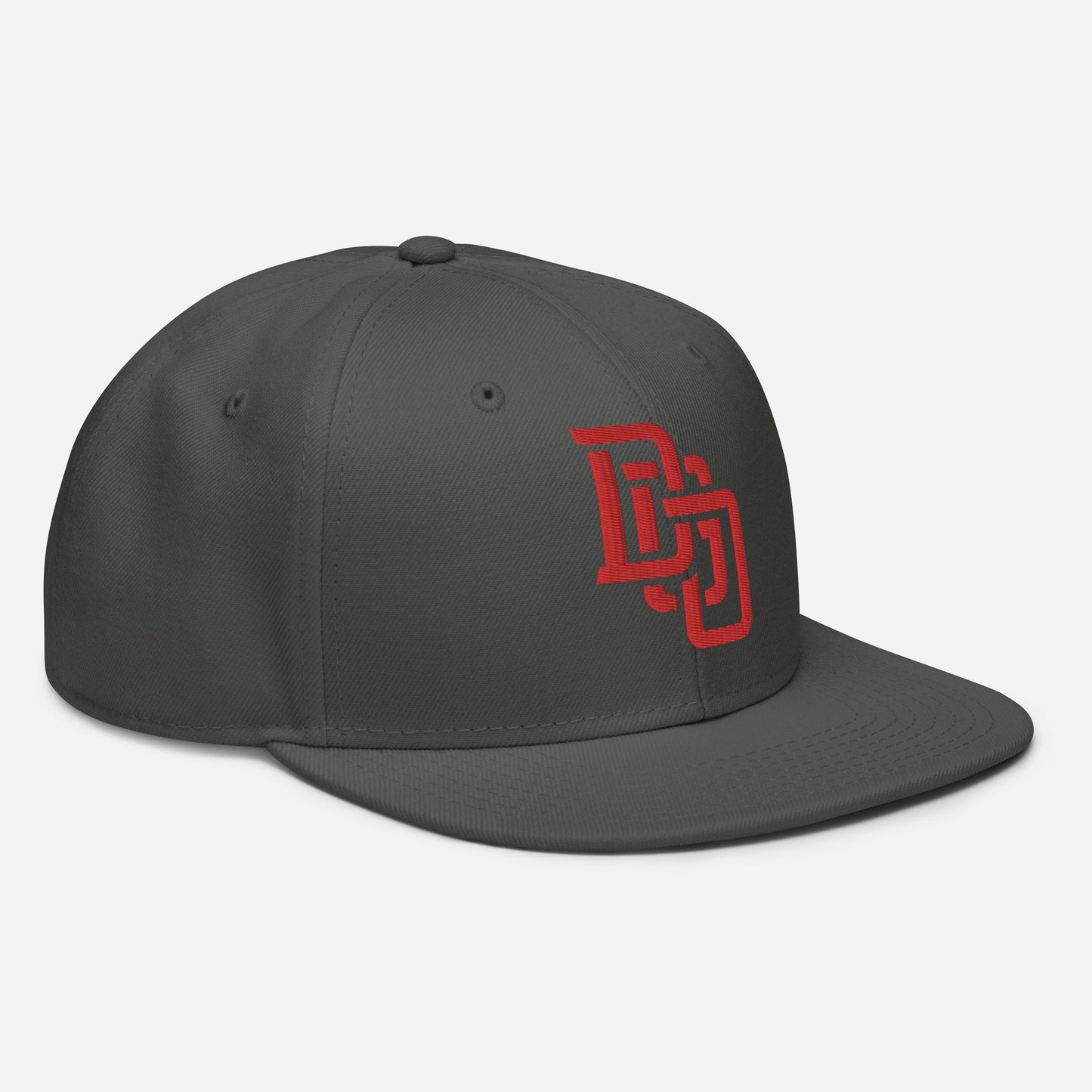 "DGO" Snapback | Otto Cap 125-978 | E Luna Brand ESSENTIAL Duocrest 2 Red Thread Logos: Front & Left