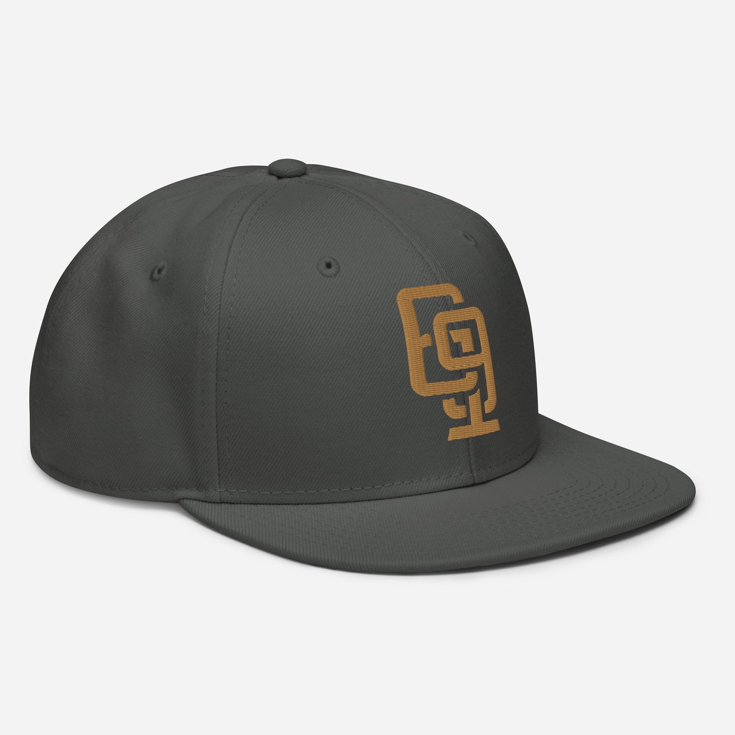 "619" Snapback Otto Cap | E Luna Brand ESSENTIAL | 2 Old Gold Thread Logos