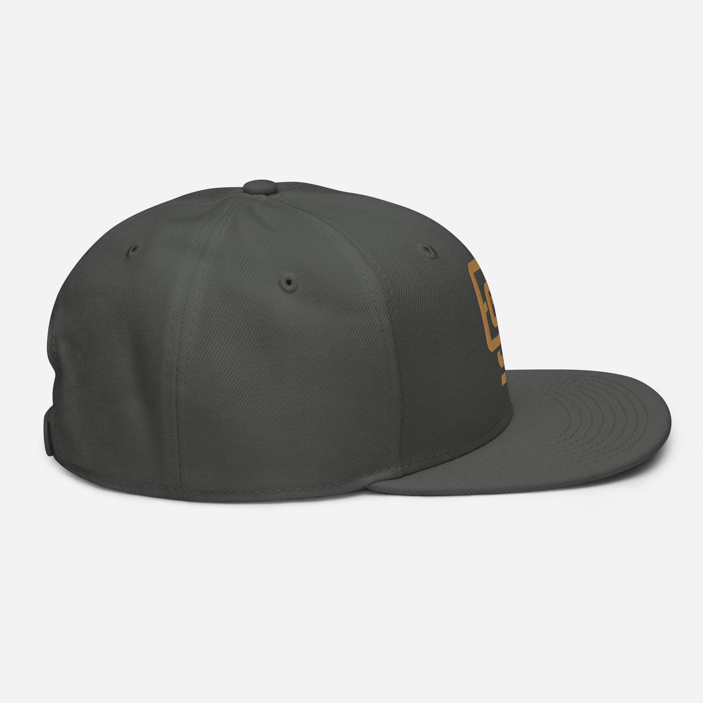 "619" Snapback Otto Cap | E Luna Brand ESSENTIAL | 2 Old Gold Thread Logos