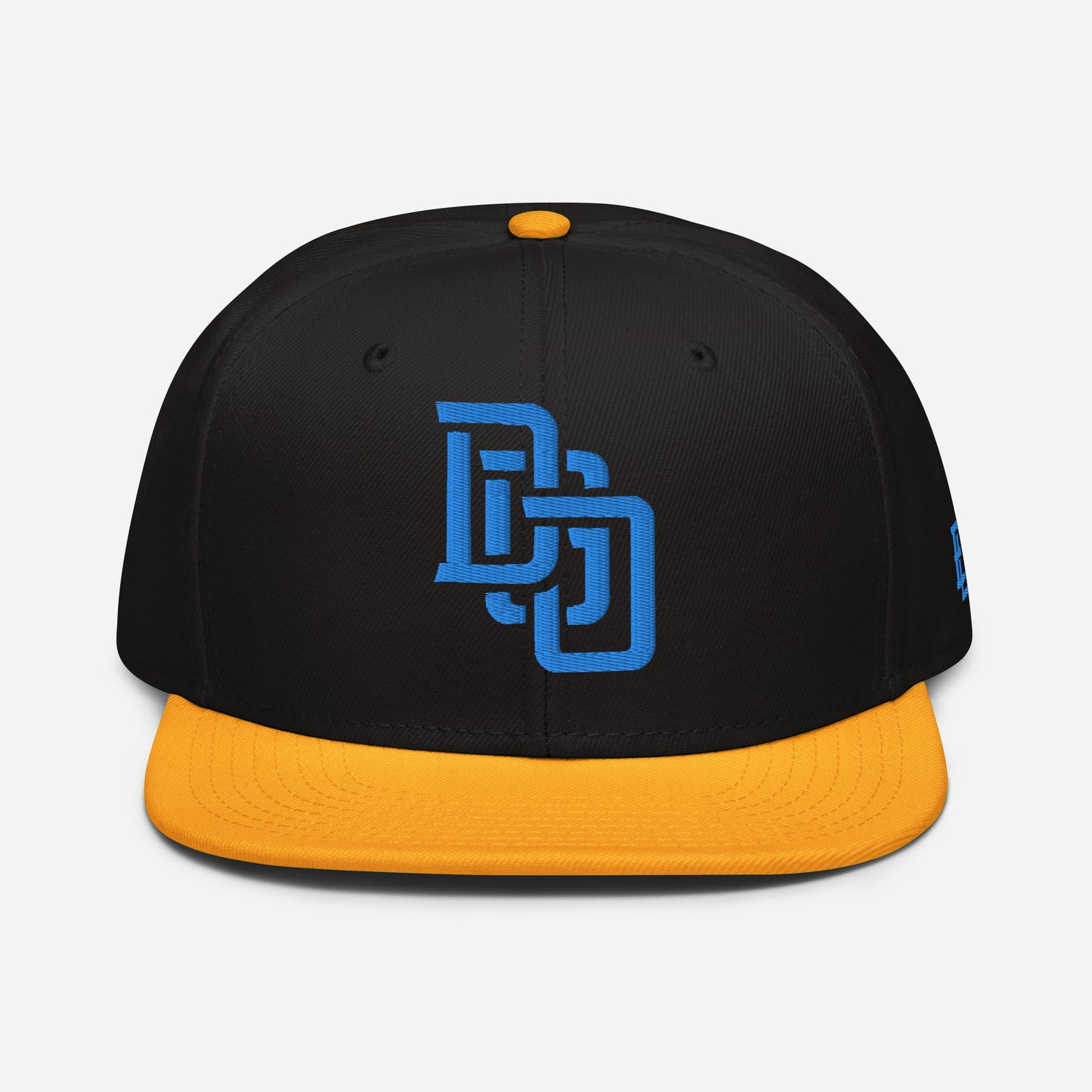 "DGO" Snapback | Otto Cap 125-978 | E Luna Brand ESSENTIAL Duocrest 2 Aqua/Teal Thread Logos: Front & Left