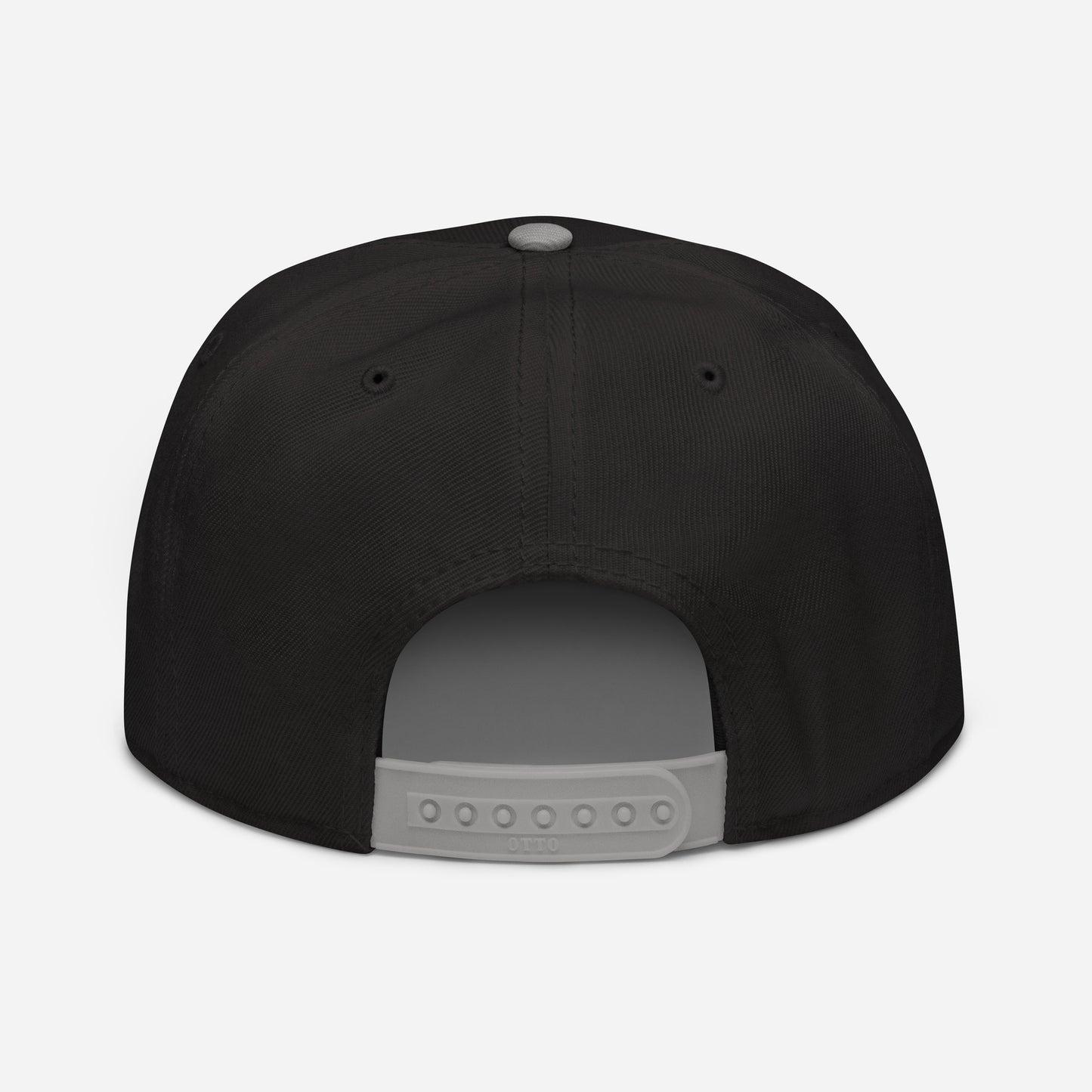 "DGO" Snapback | Otto Cap 125-978 | E Luna Brand ESSENTIAL Duocrest 2 Grey Thread Logos: Front & Left