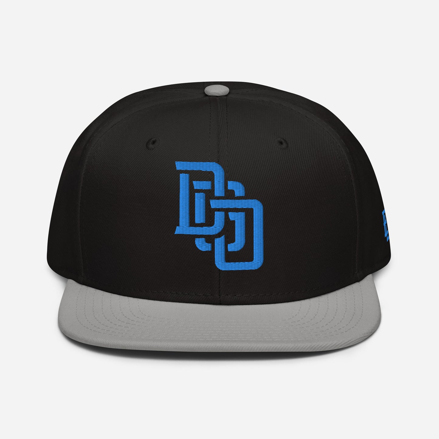 "DGO" Snapback | Otto Cap 125-978 | E Luna Brand ESSENTIAL Duocrest 2 Aqua/Teal Thread Logos: Front & Left